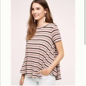 Anthropologie Meri Swing Tee Pink